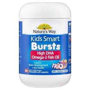 [PRE-ORDER] STRAIGHT FROM AUSTRALIA - Nature's Way Kids Smart Bursts High DHA Omega-3 Fish Oil Trio 180 Capsules